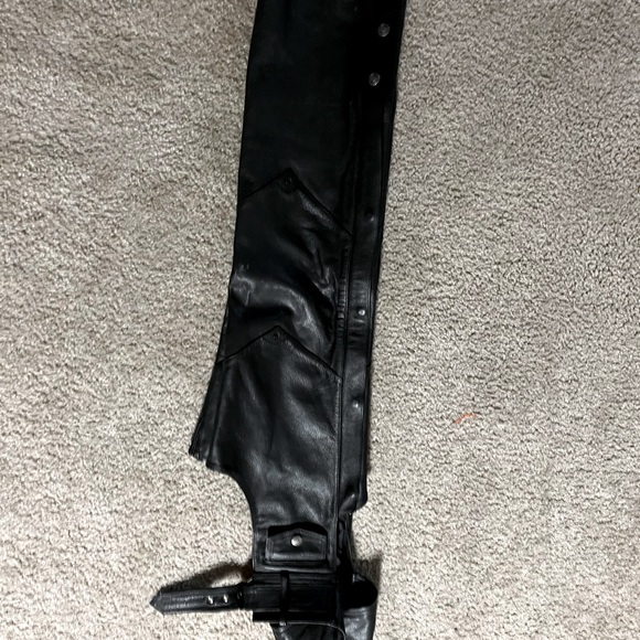 Harley Davidson Mens Black Leather Capps brand new purchase late 80s